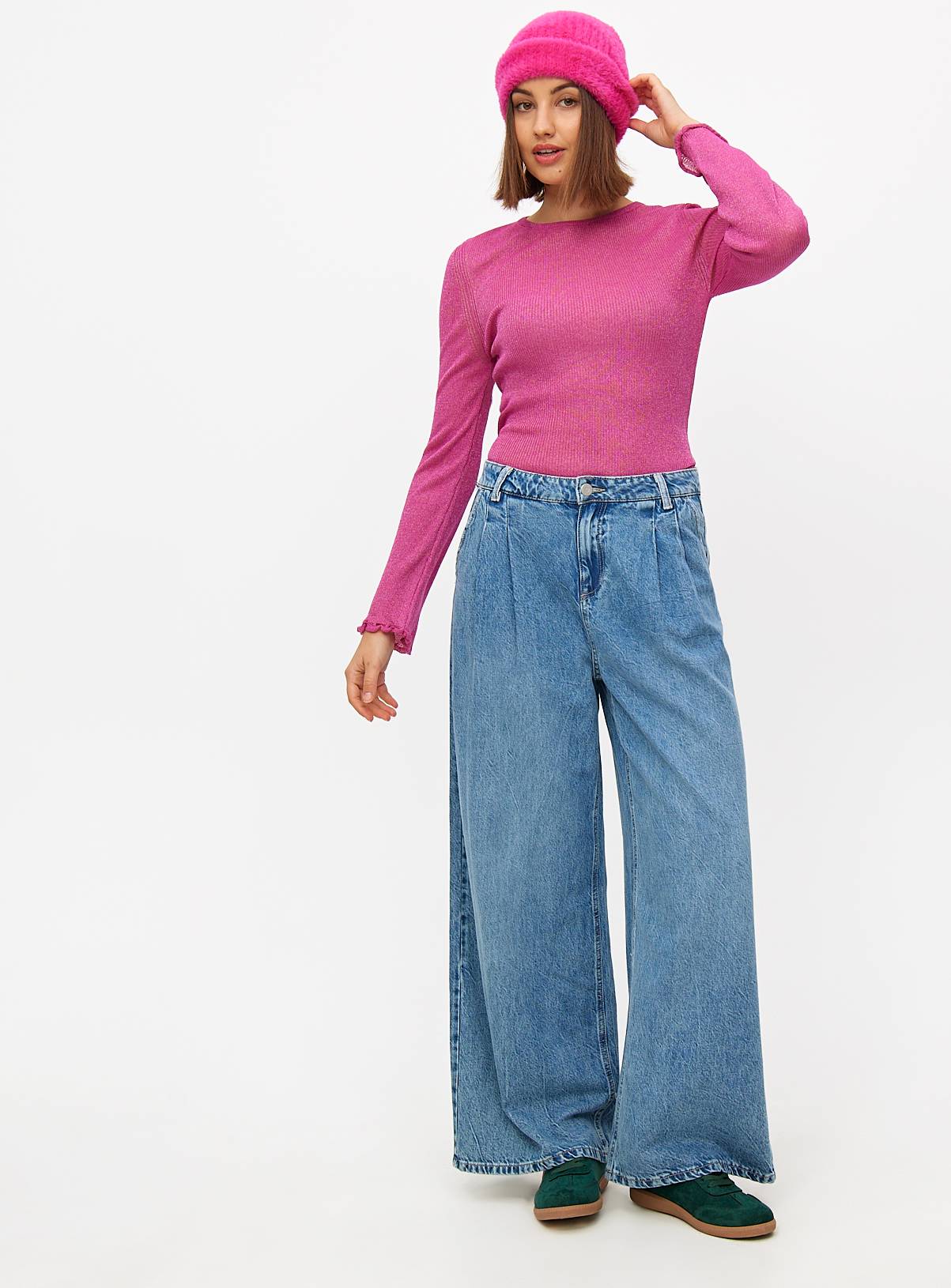 Bright Pink Ruffle Sleeve Jumper 12 - Image 2